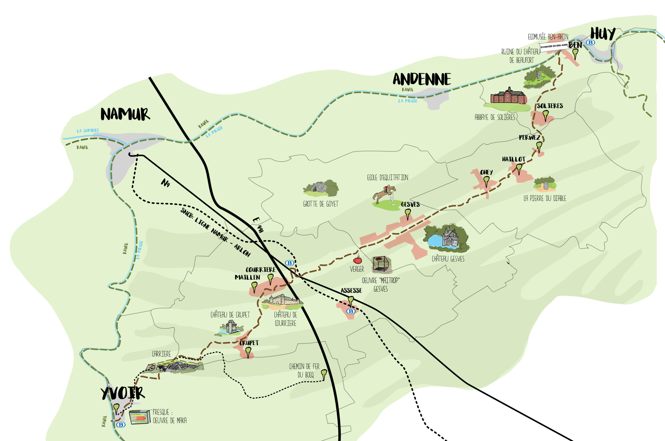 Le ViciGAL : bientôt 42 km reliant Huy à Yvoir.